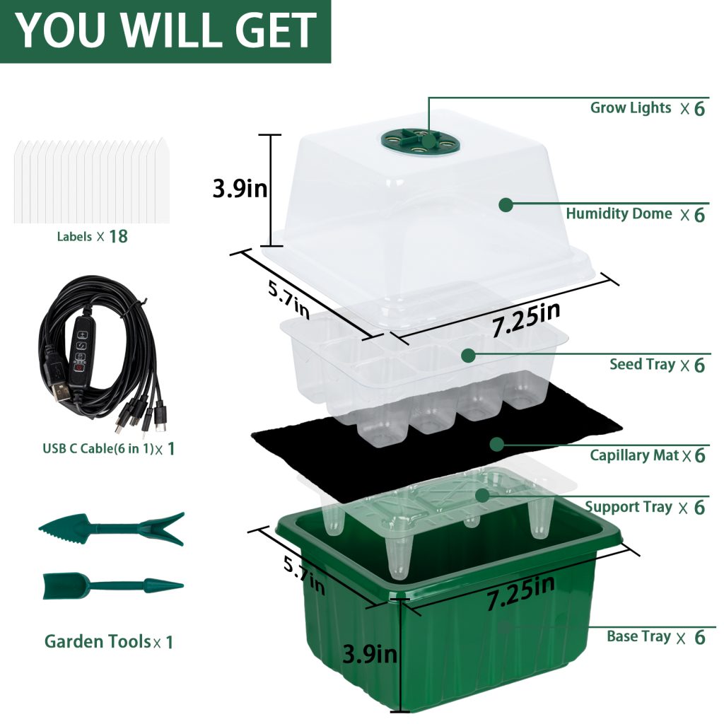 ZHOLAH Seed Starter Tray - ZHOLAH